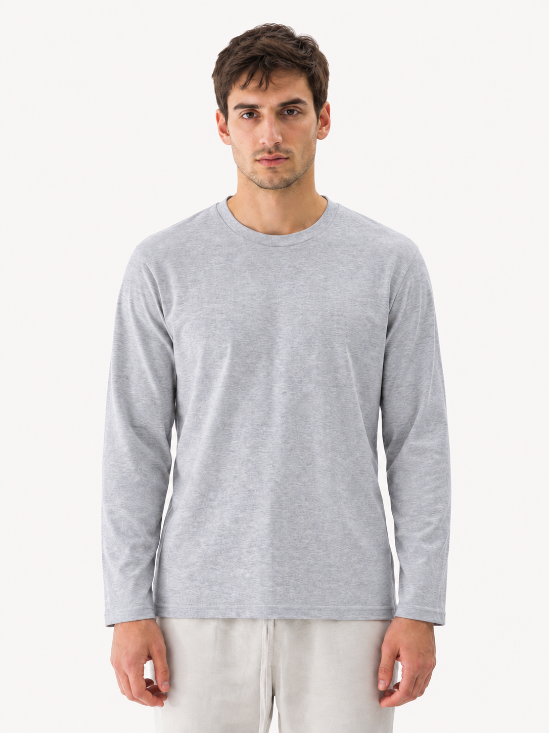 210GSM Unisex Classic Crew Neck Long Sleeve Top