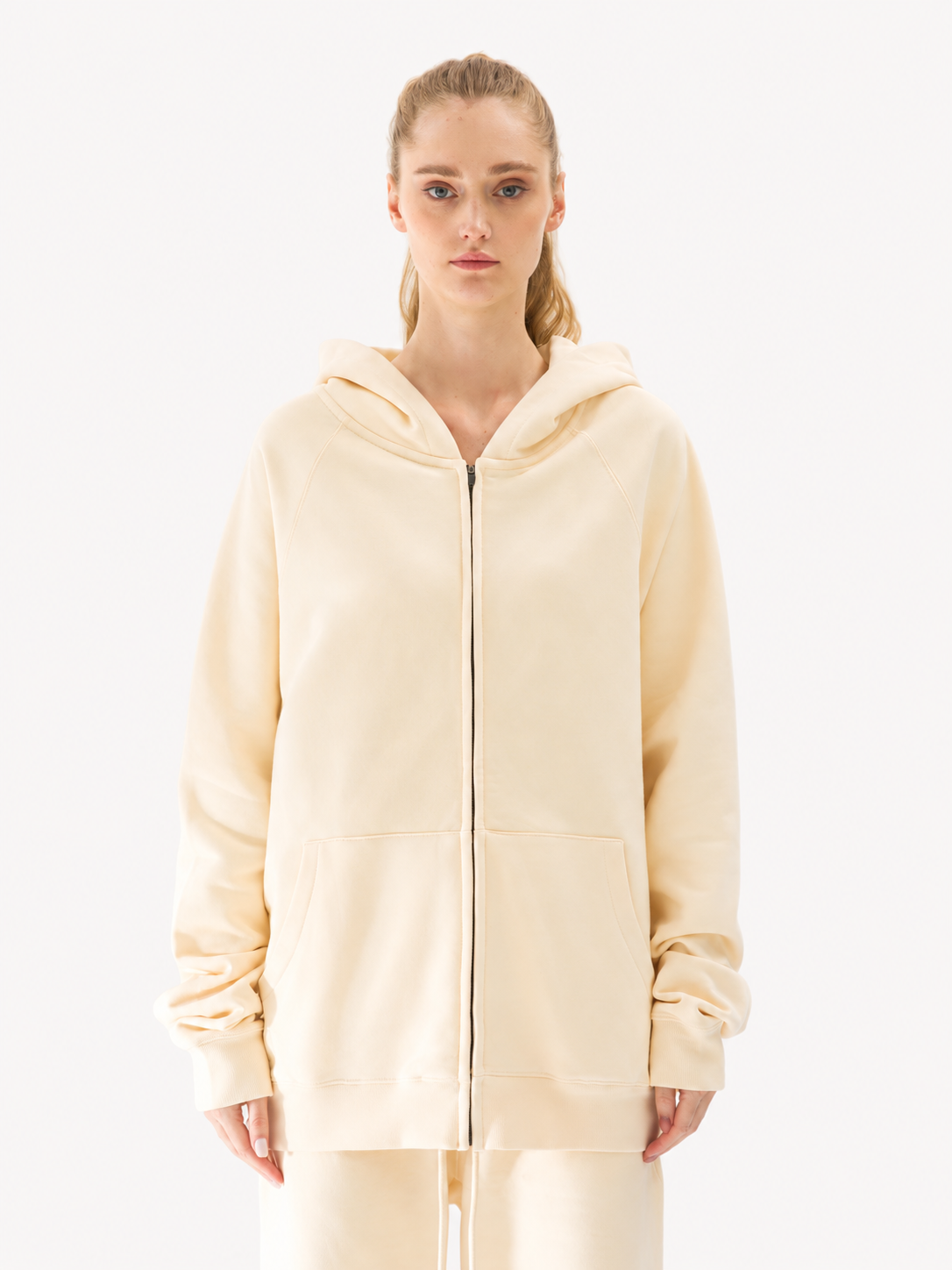 380GSM Unisex Heavyweight Brushed Fleece Full-zip Hoodie